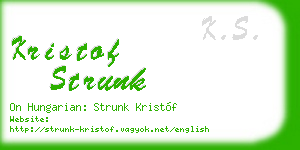 kristof strunk business card
