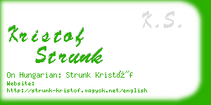 kristof strunk business card